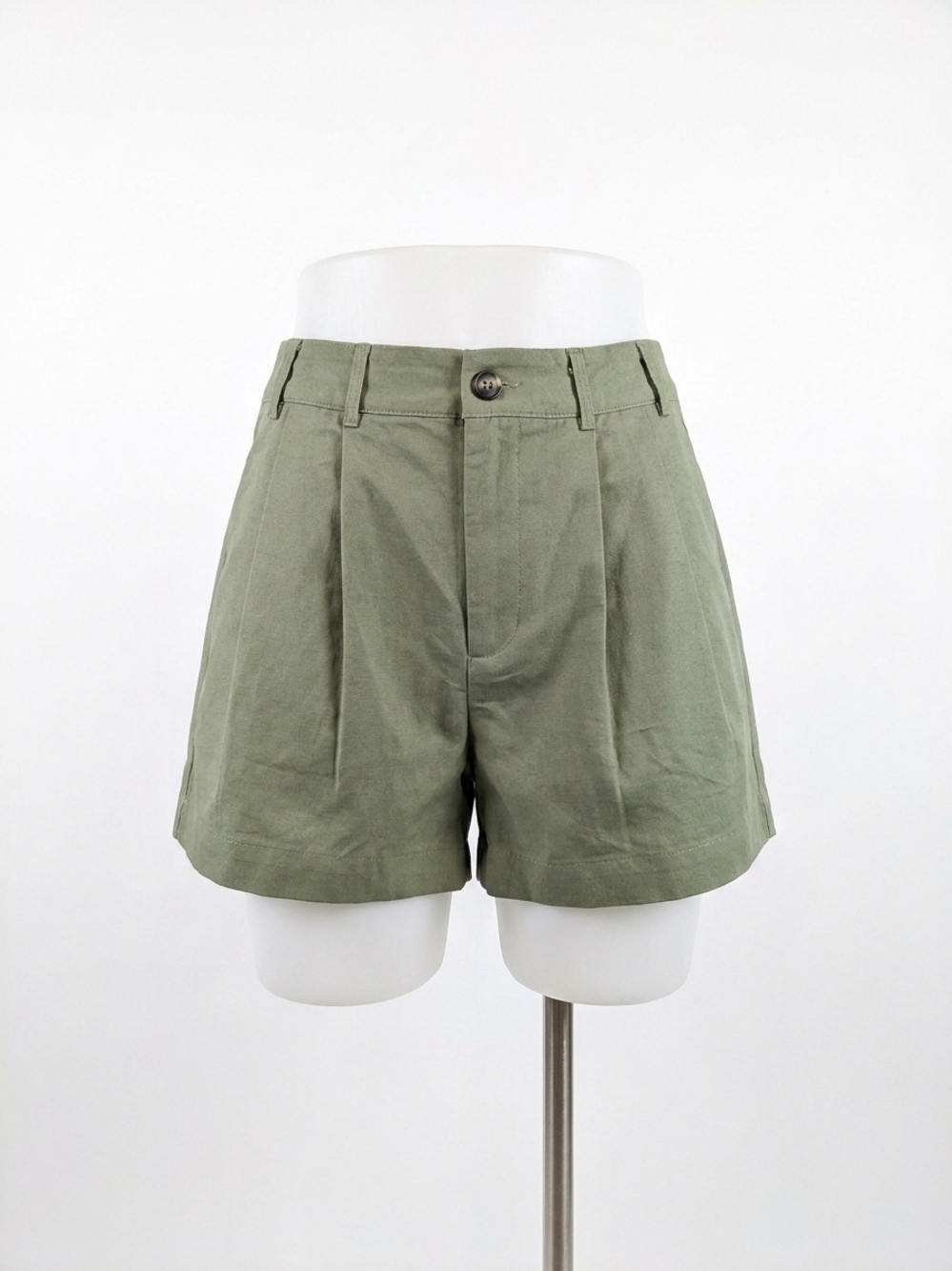 NEW MITTOSHOP women's pleated short in olive green